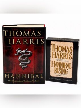 Thomas Harris Hannibal Lecter Lot 2-Piece Hardcover Book and Audiobook Bundle VG